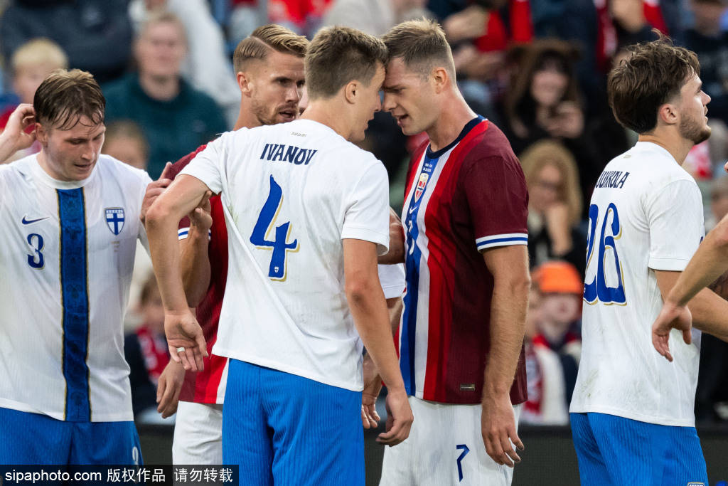 挪威队在比赛中战胜直布罗陀队